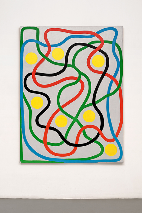 , 2013-14, Lignes et cercles, Acrylic on canvas, 160 x 120 cm, , Photo: Aurélien Mole