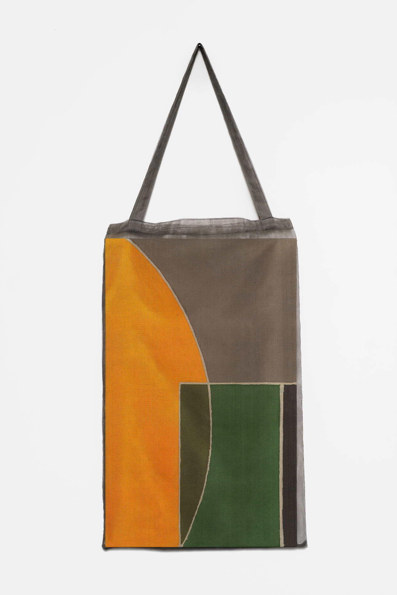 , 2019, pigment on cotton(batik) and bag, 120 x 47 x 3 cm, , Photo: Aurélien Mole