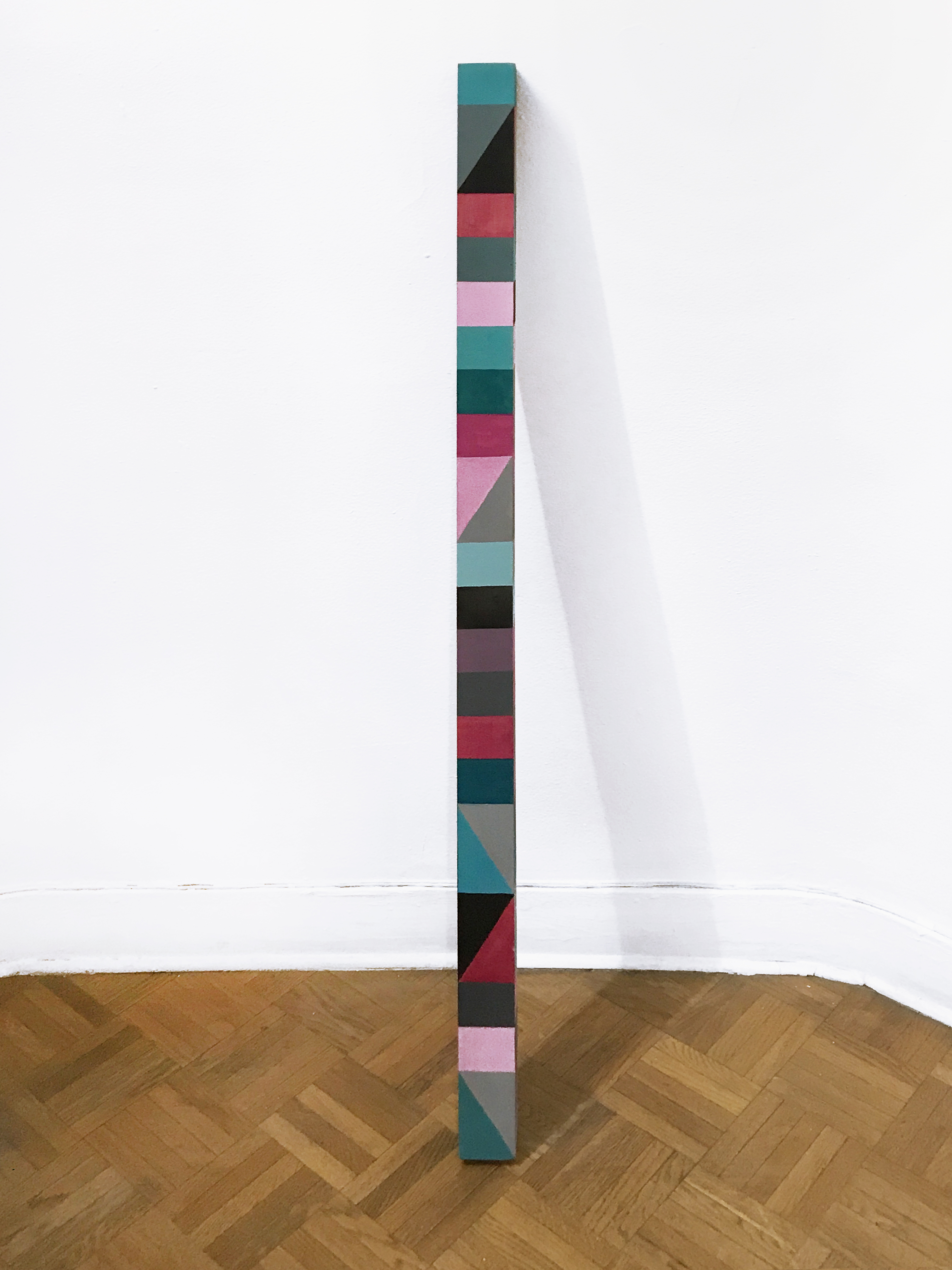 , 2019, Gouache on wood, 126 x 5.5 x 5.5 cm, , unique artwork, Photo: Philippe Munda