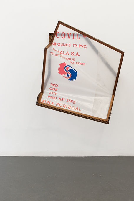 , 2013, Metal and wood window from Fábrica de Plásticos Simala's and plastic bag, 115 x 75 x 51 cm, , unique artwork, photo: Aurélien Mole